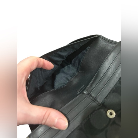 Coach Vintage Y2K black jacquard signature print black wallet - Picture 7 of 13